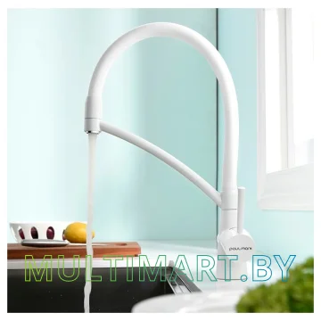 Смеситель Paulmark Siegen Si213111-431TW (белый матовый) картинка 4